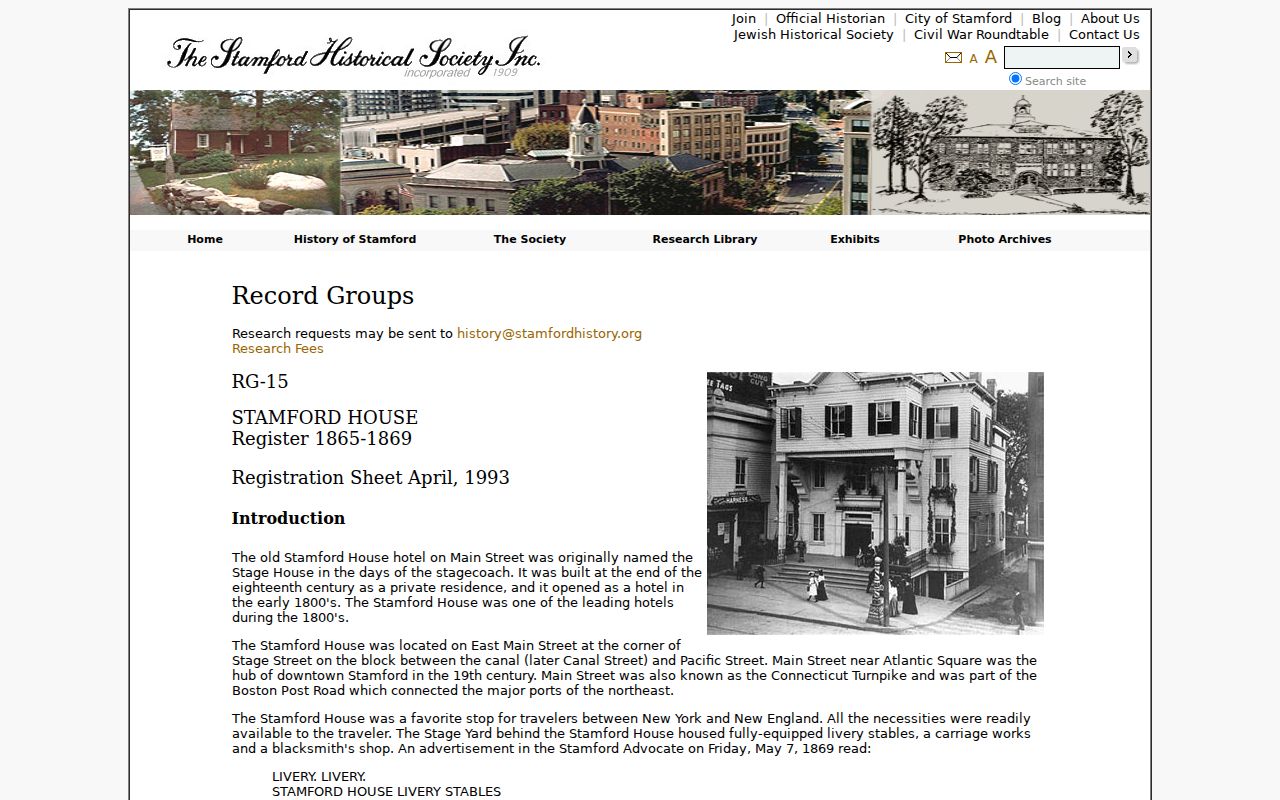 Stamford city directory and house register collection at the History Center