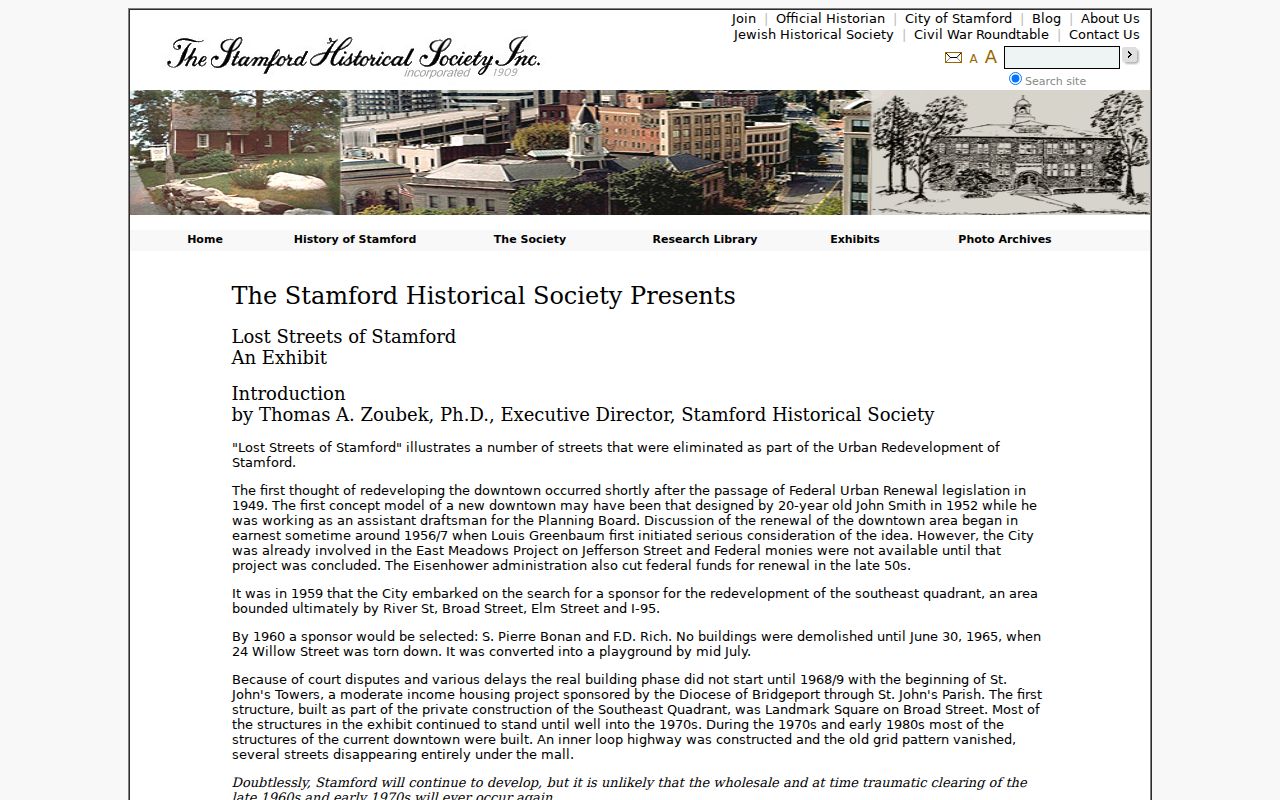 Stamford previous residents Lost Streets address history