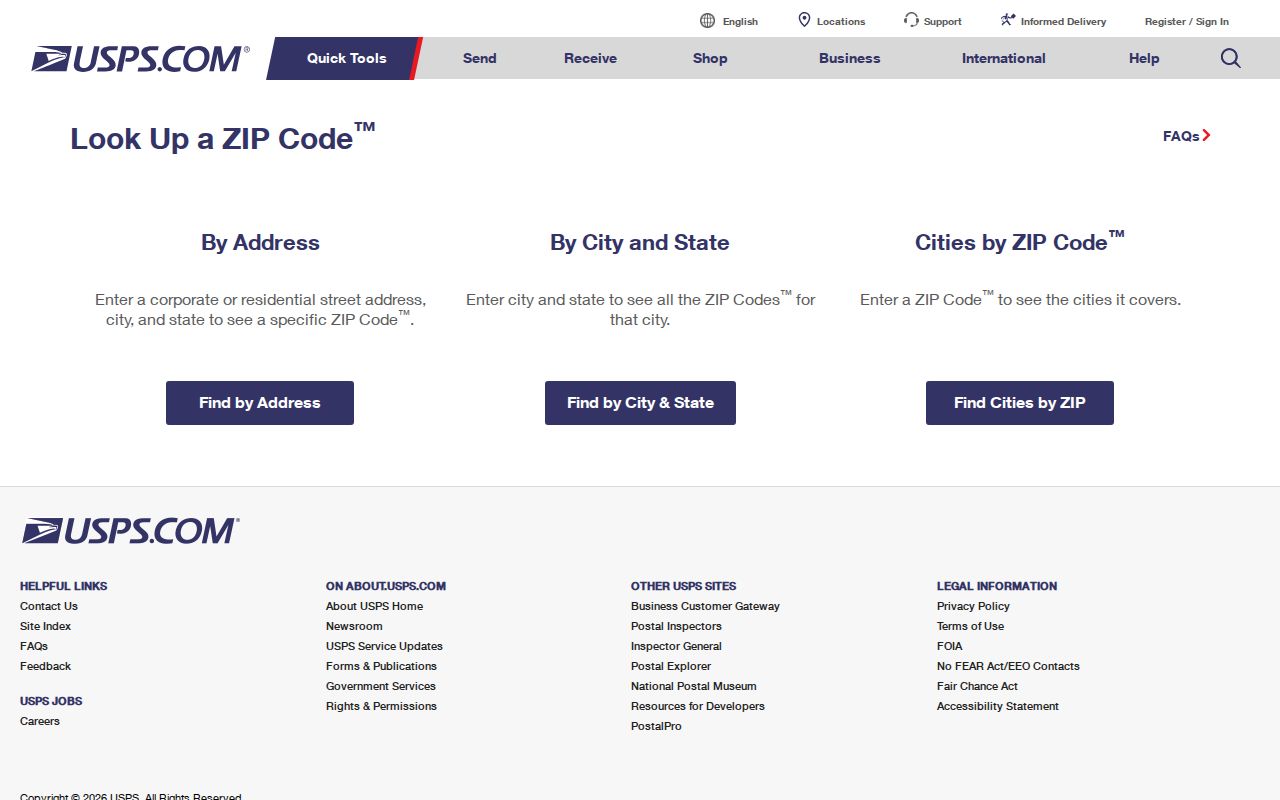 Stamford ZIP code directory USPS address lookup